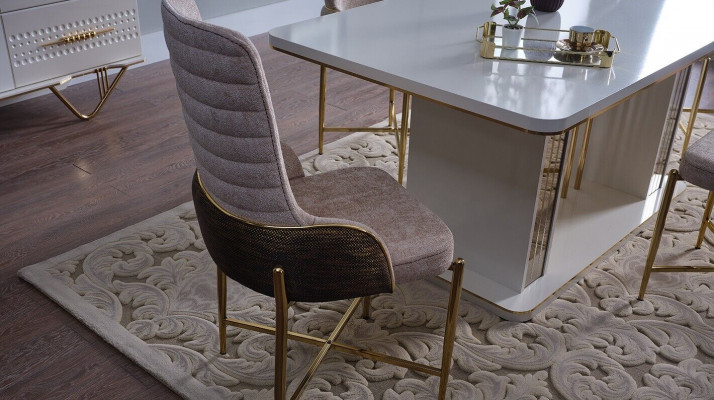 Design dining room complete: dining table + 6 chairs + sideboard furniture wood table new