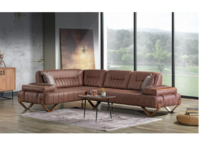 Corner sofa living landscape color brown L-shaped sofa new living room corner sofa luxury new