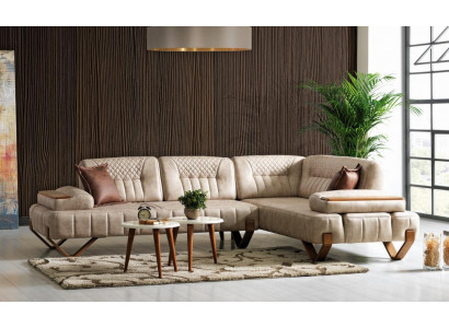 Corner sofa living landscape color beige L-shaped sofa new living room corner sofa luxury new