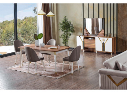 Luxury Dining Room Set Dining Table + 6x Chairs + Sideboard New Set 8 pcs
