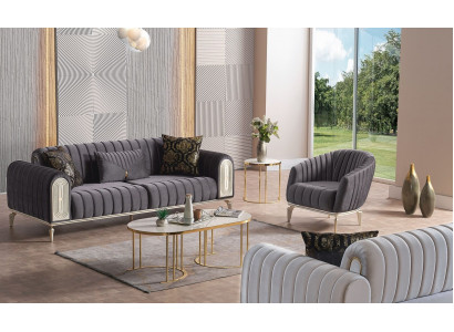 Sofa set 3+1 seater armchair suite modern relax chair furniture gray