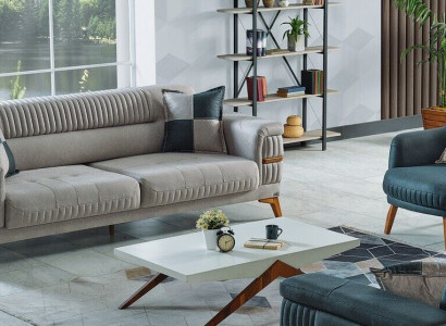 Sofa set 3+1 seater fabric wood sofa 3 seater modern armchair complete set new