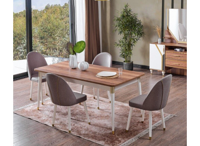 Dining Room Set 6x Chairs+Dining Table Set Dining Room Designer Wood Chair Suite New