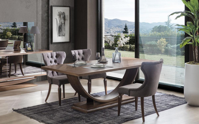 Dining room set 6x chairs dining table sideboard mirror set dining room designer new