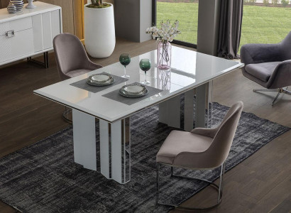 Dining Room Set Luxury 6x Chairs + Dining Table Dining Group Suite Armchairs New Modern