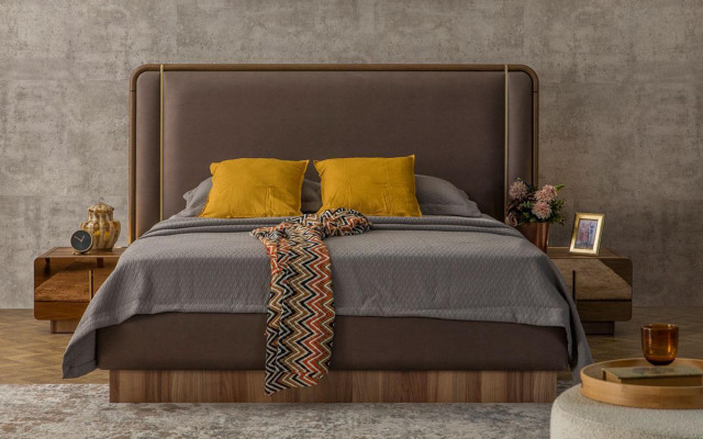 Modern bedroom set bed + 2x nightstands design furniture new 3 pieces.