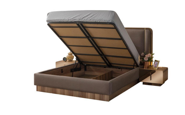 Modern bedroom set bed + 2x nightstands design furniture new 3 pieces.
