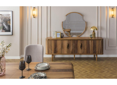 Sideboard Mirror Living Room Designer Luxury Dressers Modern Brown New