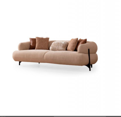 Sofa set 3+3+1 seater textile wood sofa 3 seater modern armchair new complete set