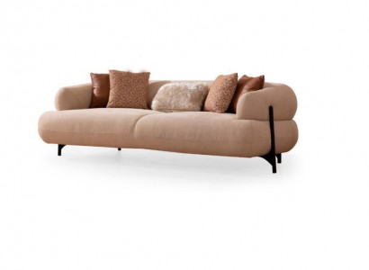 Sofa 3-seater design sofas upholstery couches leather relax seating furniture modern relax new