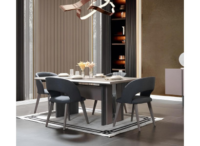 Modern 7-piece dining room set, classic table with 6 chairs groups