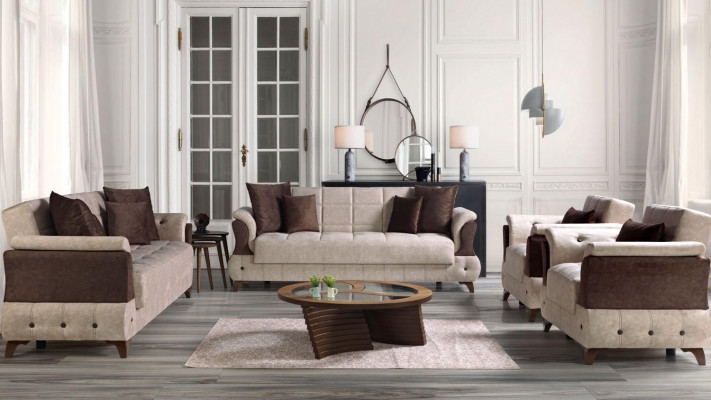 Modern sofa set armchair textile sofa luxury complete luxury 3+2+1+1 seater
