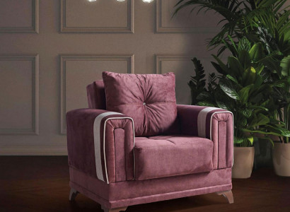 Design luxury armchair recliner textile pink lounge club modern