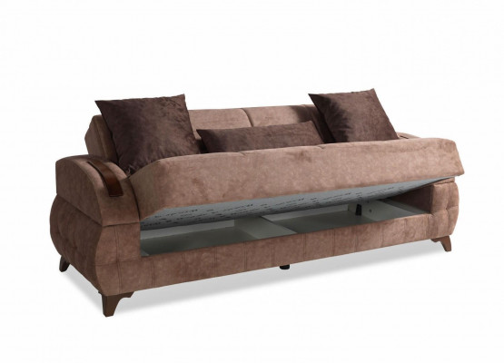 Designer sofa set 3+2+1+1 seater couch upholstery seat cushion brown set