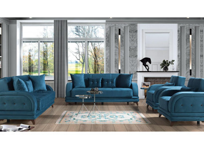 Sofa set 3+2+1+1 wood living room luxury sofa modern fabric completely new modern