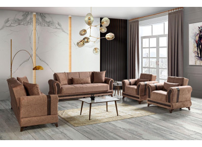 Sofa set 3+2+1+1 seating living room set textile sofa armchair sofa bed