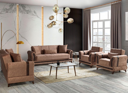 Sofa set 3+2+1+1 seating living room set textile sofa armchair sofa bed