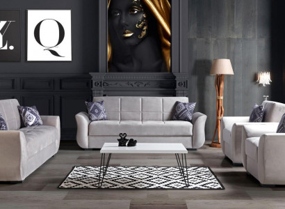 Sofa set 3+2+1+1 with bed function complete set fabric sofa armchair sofa bed