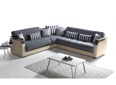 Gray living room corner sofa L-shape modern luxury sofa corner sofa corner set
