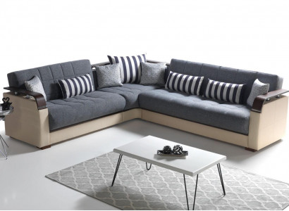 Gray living room corner sofa L-shape modern luxury sofa corner sofa corner set
