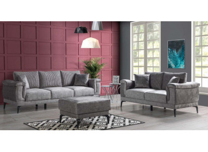 Sofa set 3+2 ottoman seater textile modern complete armchair sofa couches