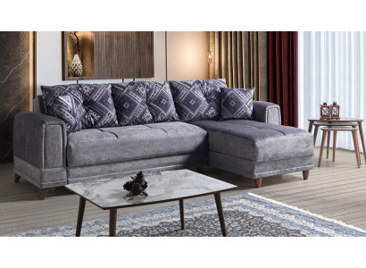 Corner sofa living area gray L-shape corner sofa living room corner sofa modern
