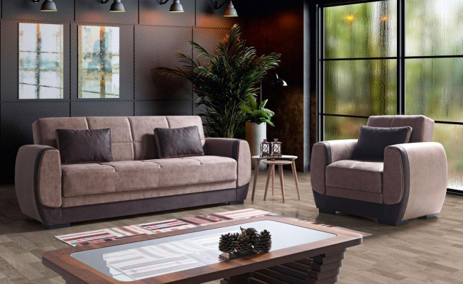 Sofa set 3+1 seater textile wood sofa 3 seater modern armchair new complete new set