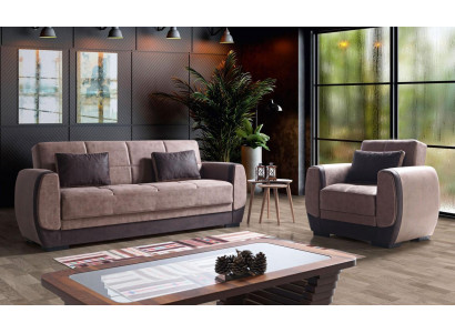 Sofa set 3+1 seater textile wood sofa 3 seater modern armchair new complete new set