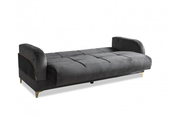 Gray three-seater couch cushion furniture sofas fabric sofas textile with cushions