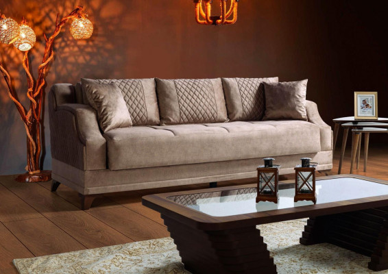 Sofa set 3+2+1+1 seater armchair set modern relax furniture beige luxury