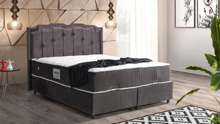 Bed design beds luxury upholstery bedroom furniture boxspring brown 160x200