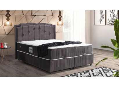Bed design beds luxury upholstery bedroom furniture boxspring brown 160x200