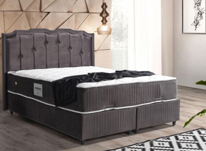 Bed design beds luxury upholstery bedroom furniture boxspring brown 160x200