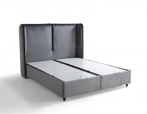 Bed Design Beds Luxury Box Spring Upholstery Bedroom Furniture New Modern Silver