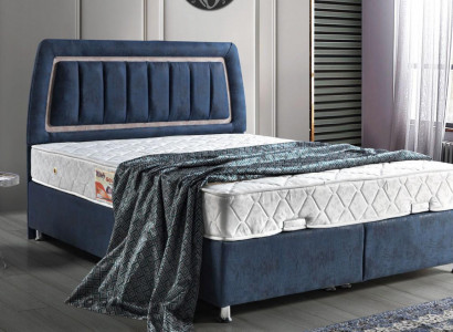 Bed Design Beds Luxury Bed Box Upholstered Bedroom Furniture Modern Blue
