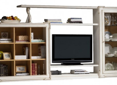 Antique style TV wall unit television stand cabinet wall units RTV glass cabinet furniture