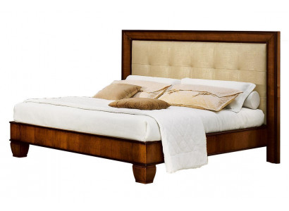 Bed Brown Bedroom Wooden Furniture Textile Design Classical Art Deco Style New