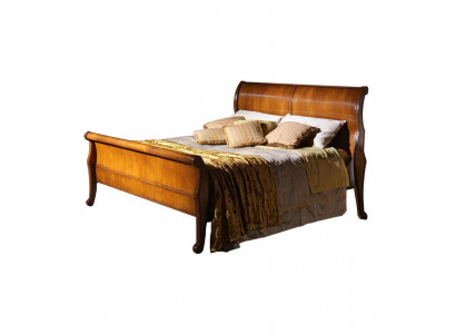 Bed Brown Bedroom Wooden Furniture Textile Design Hotel Beds Art Deco Style New