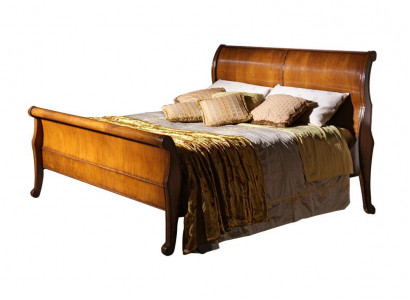 Bed Brown Bedroom Wooden Furniture Textile Design Hotel Beds Art Deco Style New