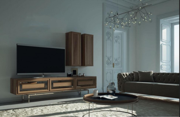 Luxury living room wall luxury living room TV stand modern wood designer RTV television