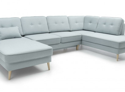 Living room furniture, corner sofa, fabric sofa, design sofa, U-shaped corner sofas, modern upholstery.