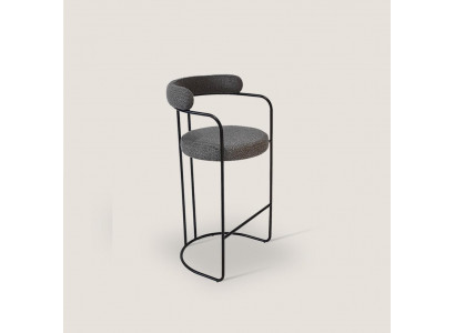 Gray luxury stainless steel bar stool designer bar furniture stool frame