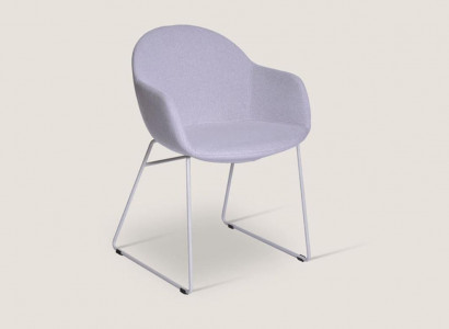 Purple dining chairs, designer upholstered chair, modern armchair, new.