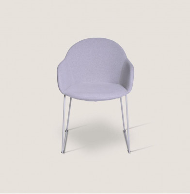 Purple dining chairs, designer upholstered chair, modern armchair, new.