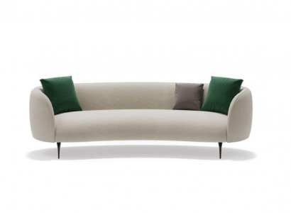 Designer white three-seater living room sofa textile couches new