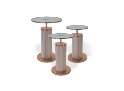 Luxury 3x Side Tables Designer Living Room Table Set Coffee Tables Style Table
