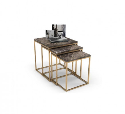 Stainless Steel Side Table Set Designer Coffee Tables Living Room Furniture