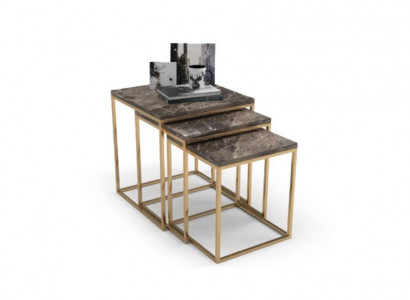 Stainless Steel Side Table Set Designer Coffee Tables Living Room Furniture