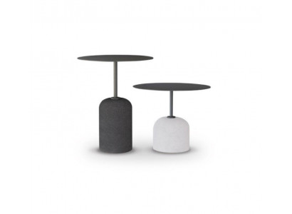 Black and white coffee table set luxury 2x round designer side tables table