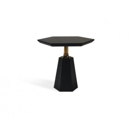 Stylish Black Hexagonal Side Table Living Room Coffee Table